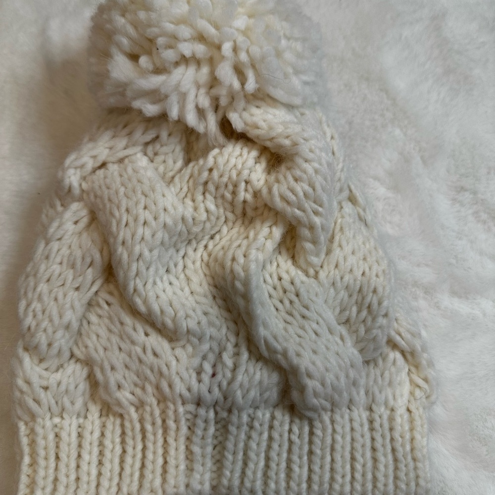 Cozy Knit Pom-Pom Beanie-It is brand new but there is no tag attached
